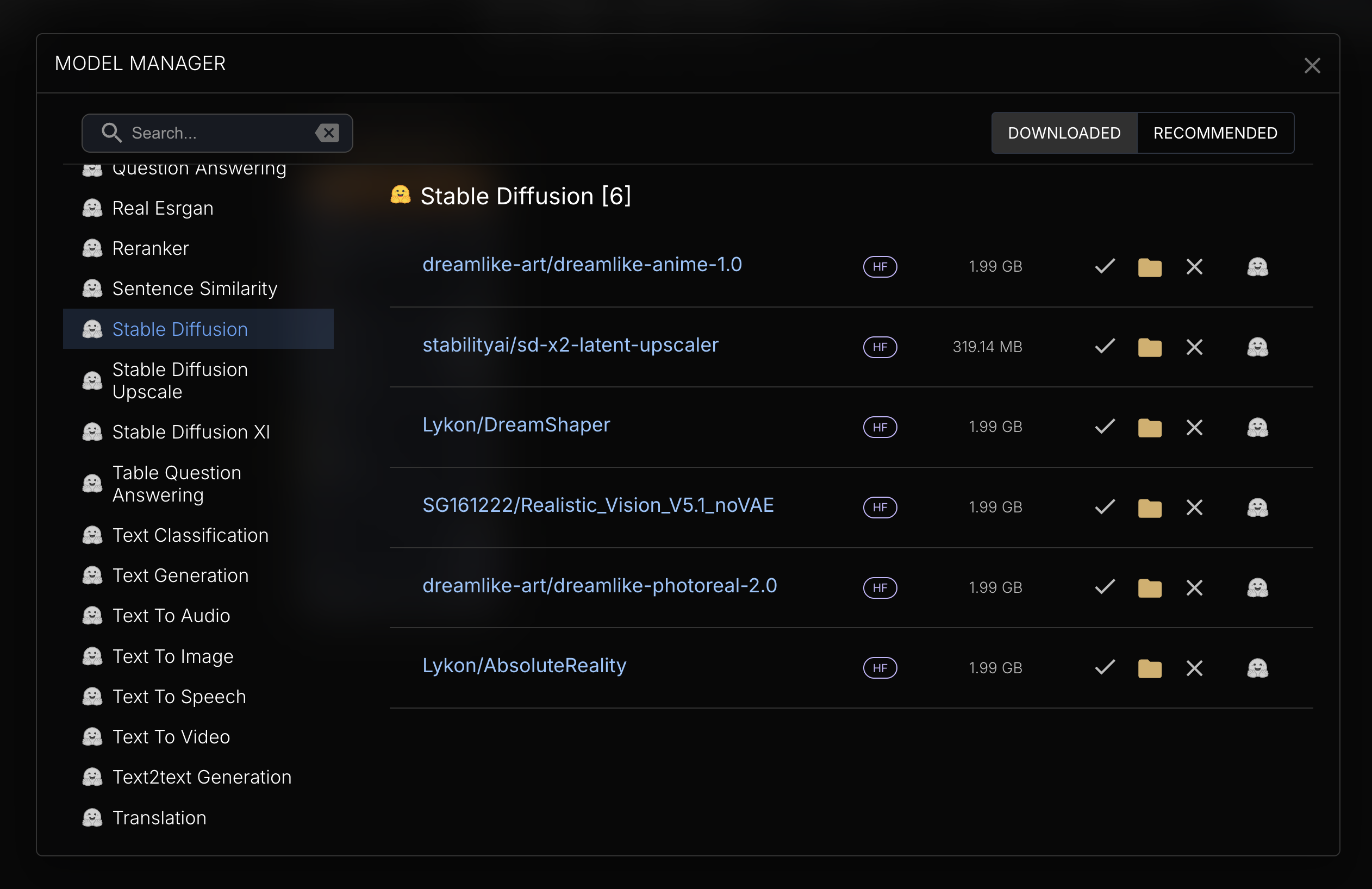 Model manager for Hugging Face and Ollama to download models locally