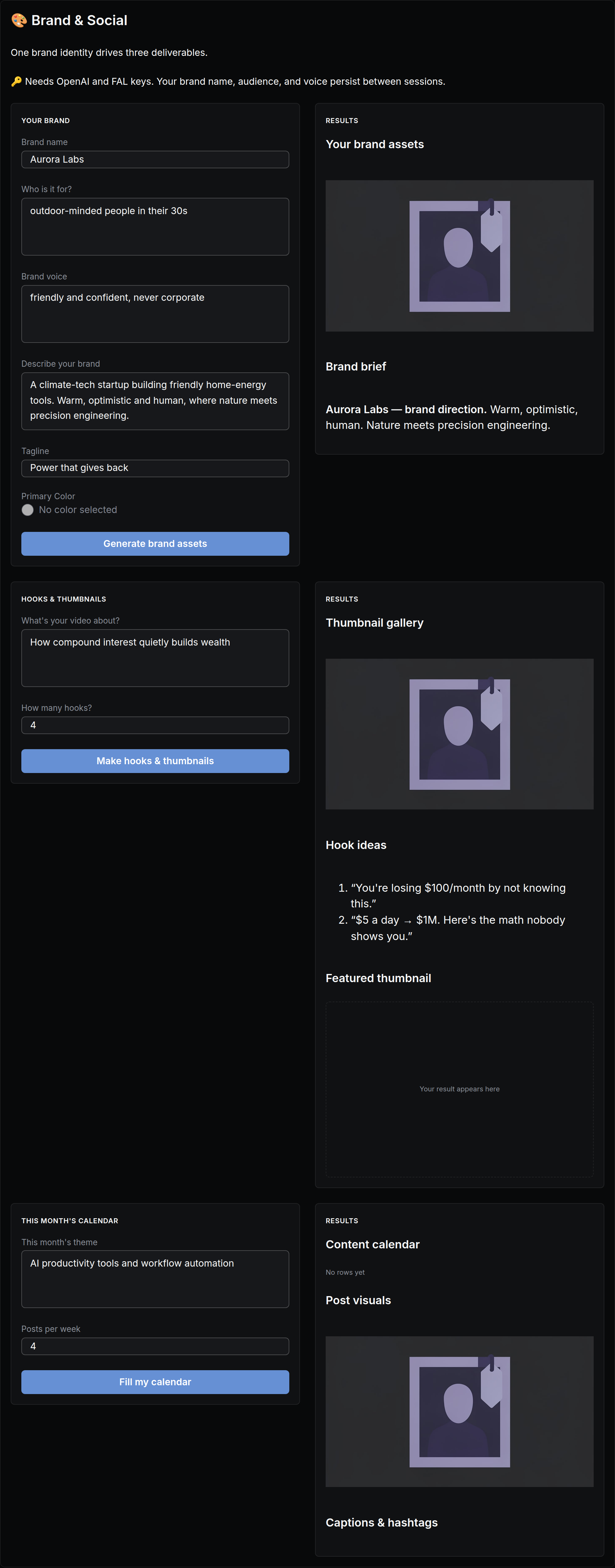 Brand & Social mini app