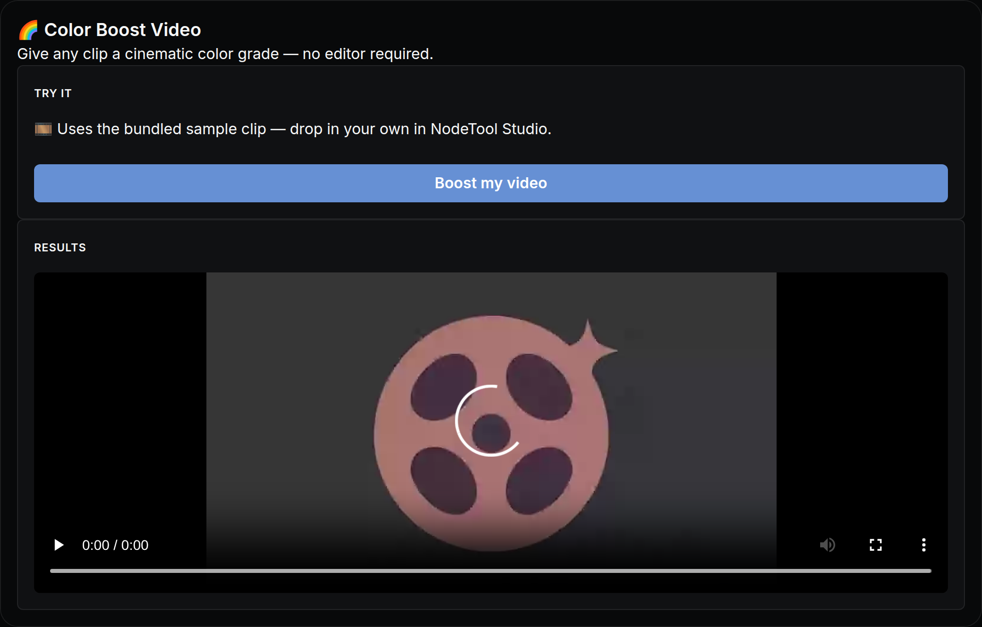 Color Boost Video mini app