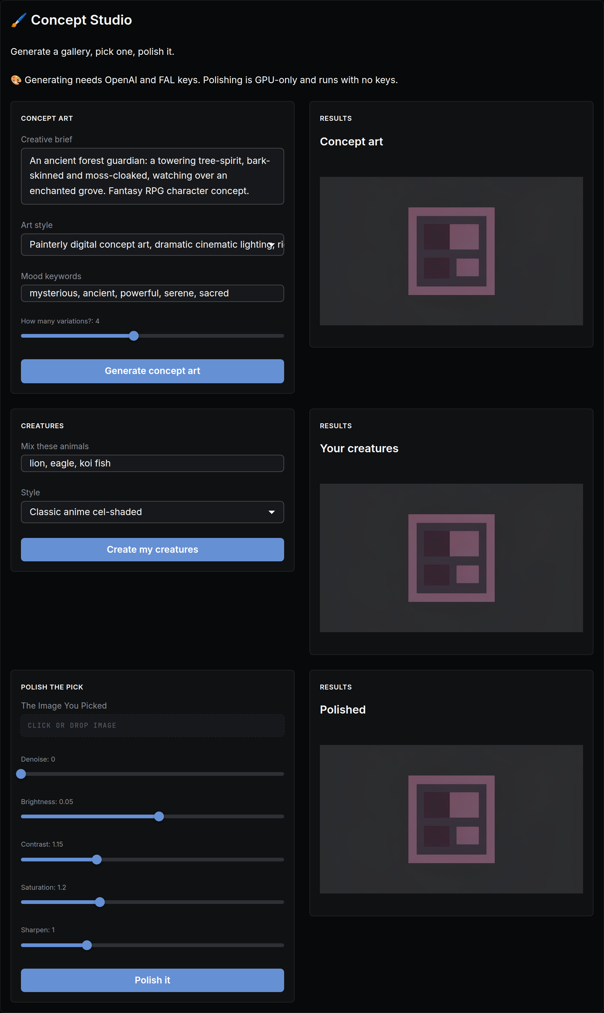 Concept Studio mini app