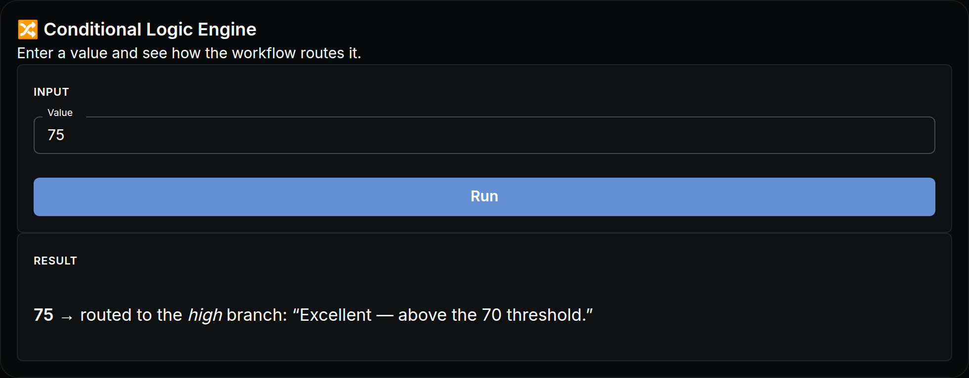 Conditional Logic Engine mini app