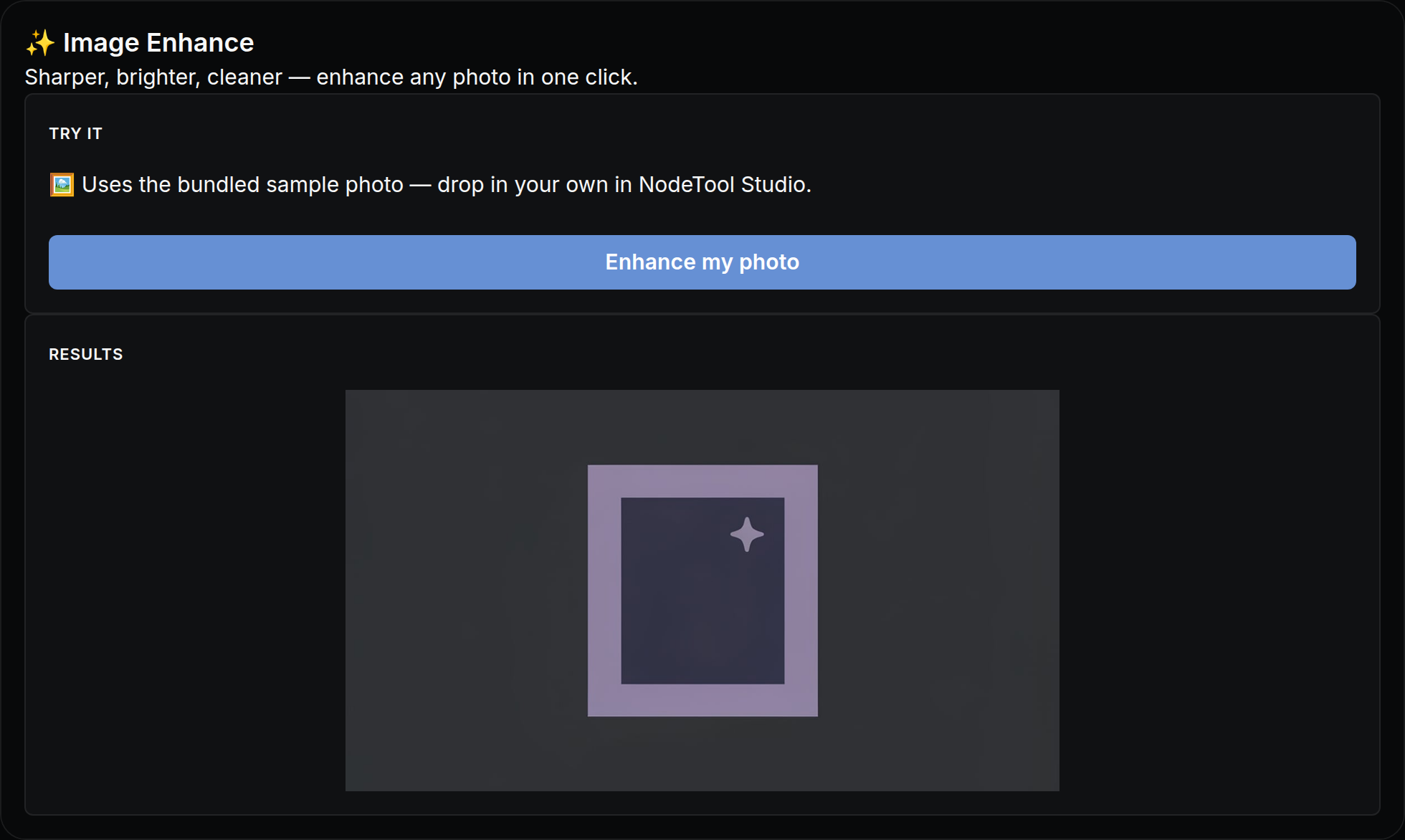 Image Enhance mini app