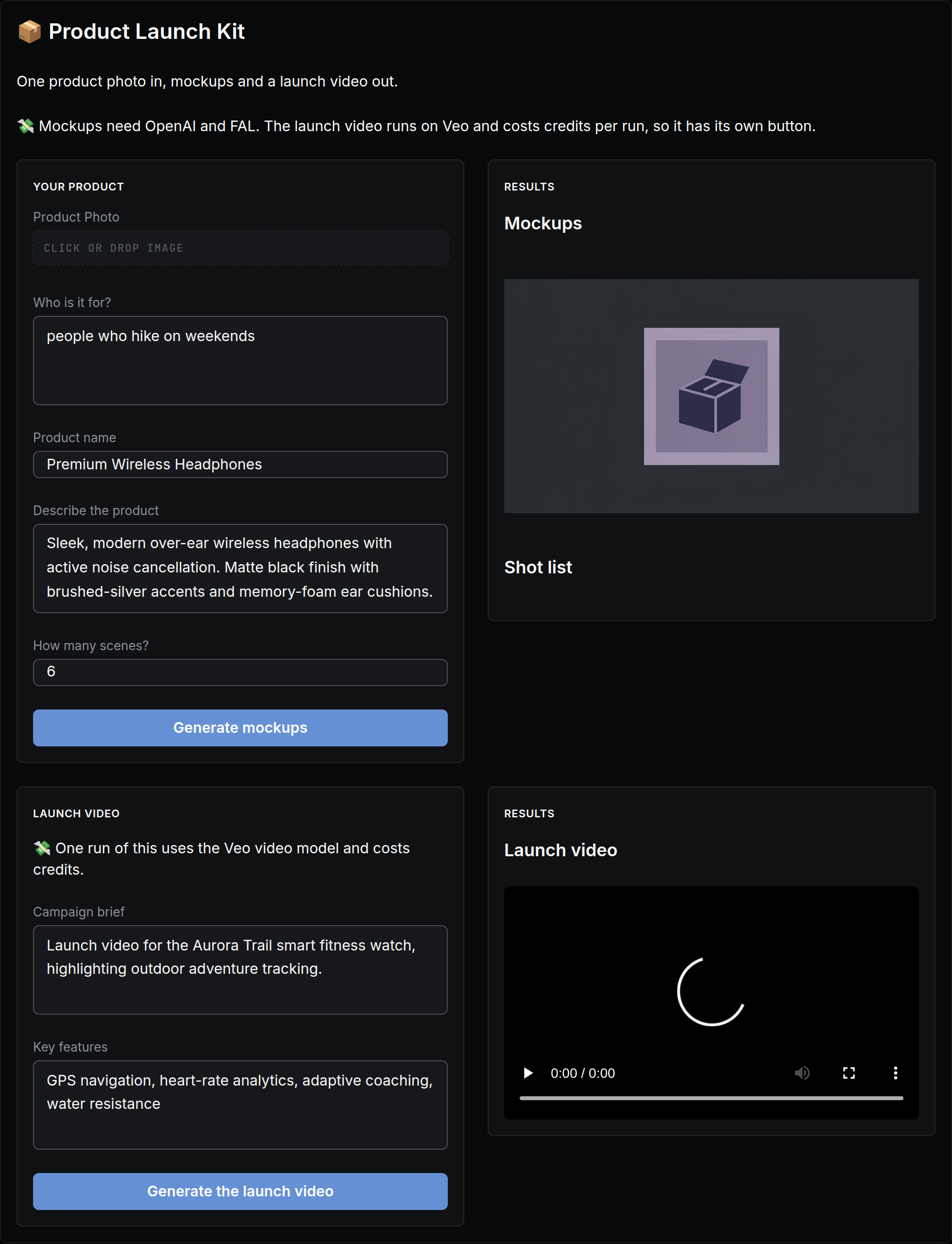 Product Launch Kit mini app