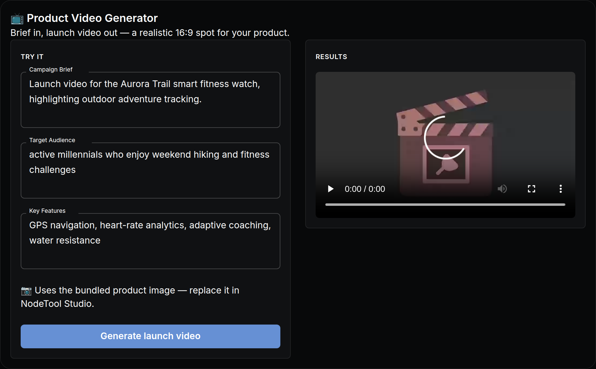 Product Video Generator mini app