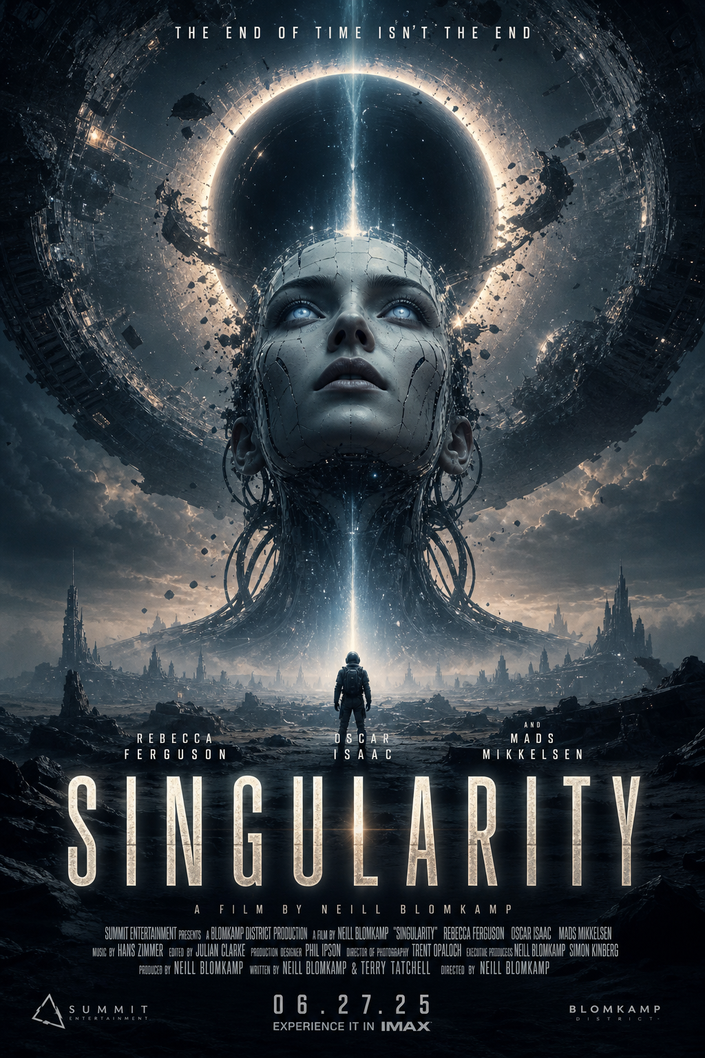 AI-generated movie poster for the fictional film Singularity