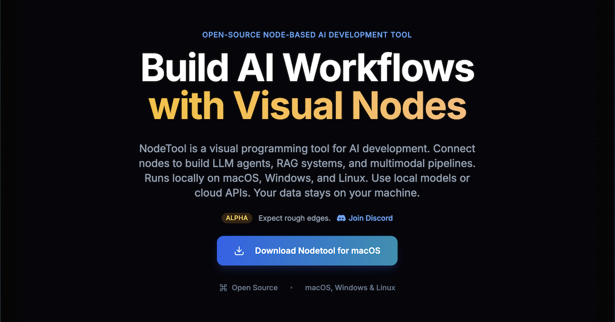 Preview of NodeTool
