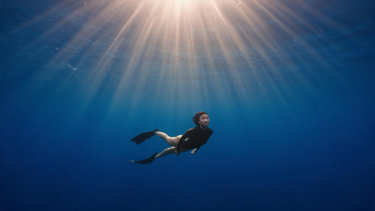 Shot 1, Diver in the blue: the storyboard still