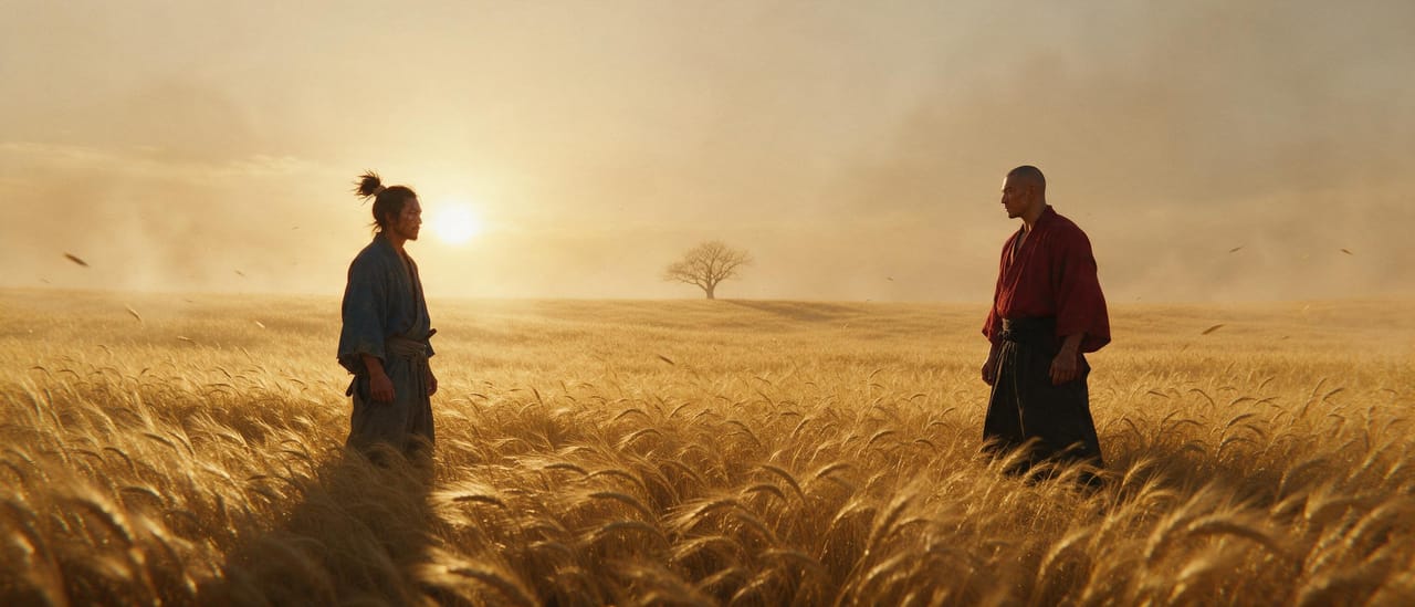 Shot 1, Two in the wheat: the storyboard still