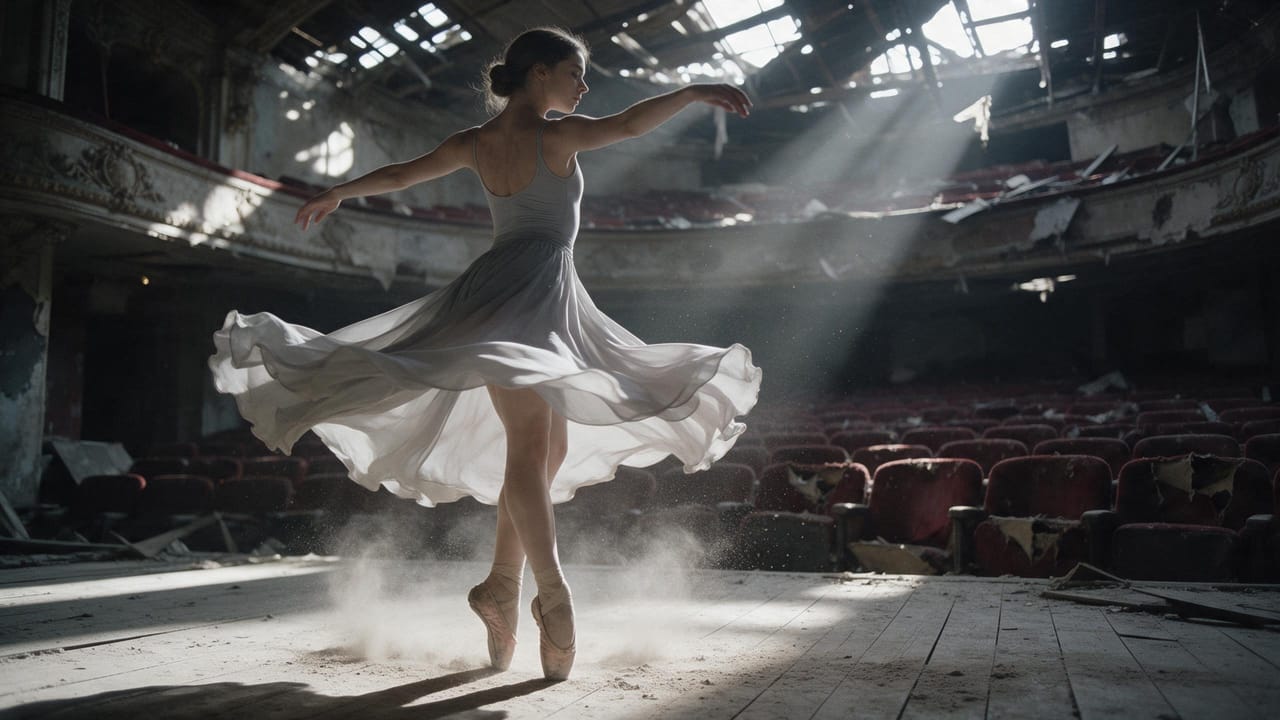 Shot 3, Pointe shoes: the storyboard still
