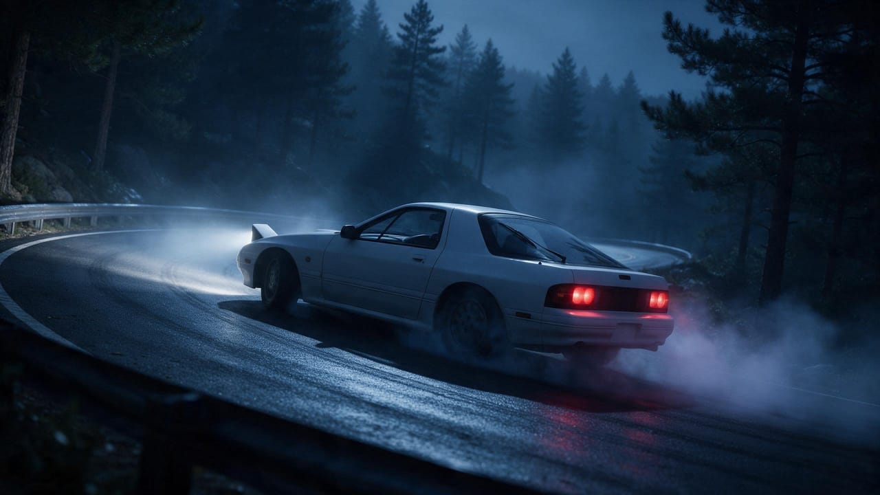 Shot 2, Into the hairpin: the storyboard still