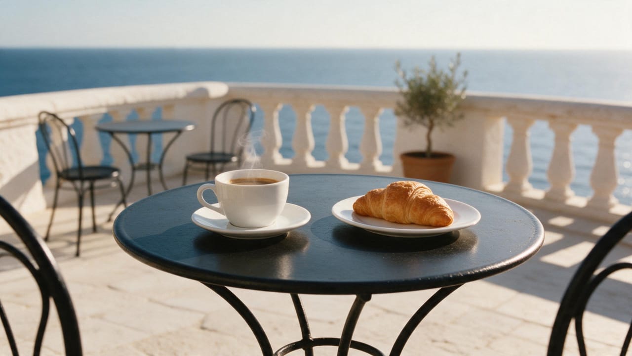 Shot 2, Terrace table: the storyboard still