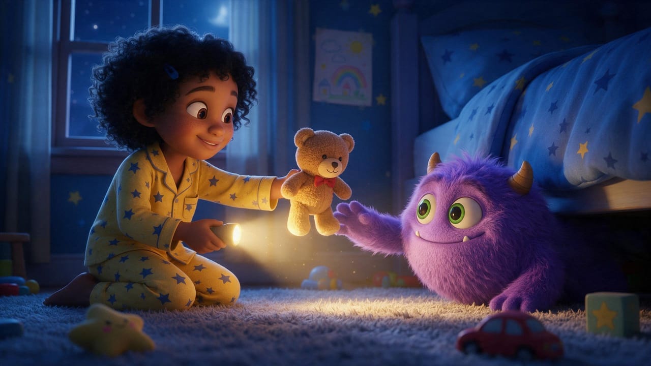 Shot 5, The teddy: the storyboard still