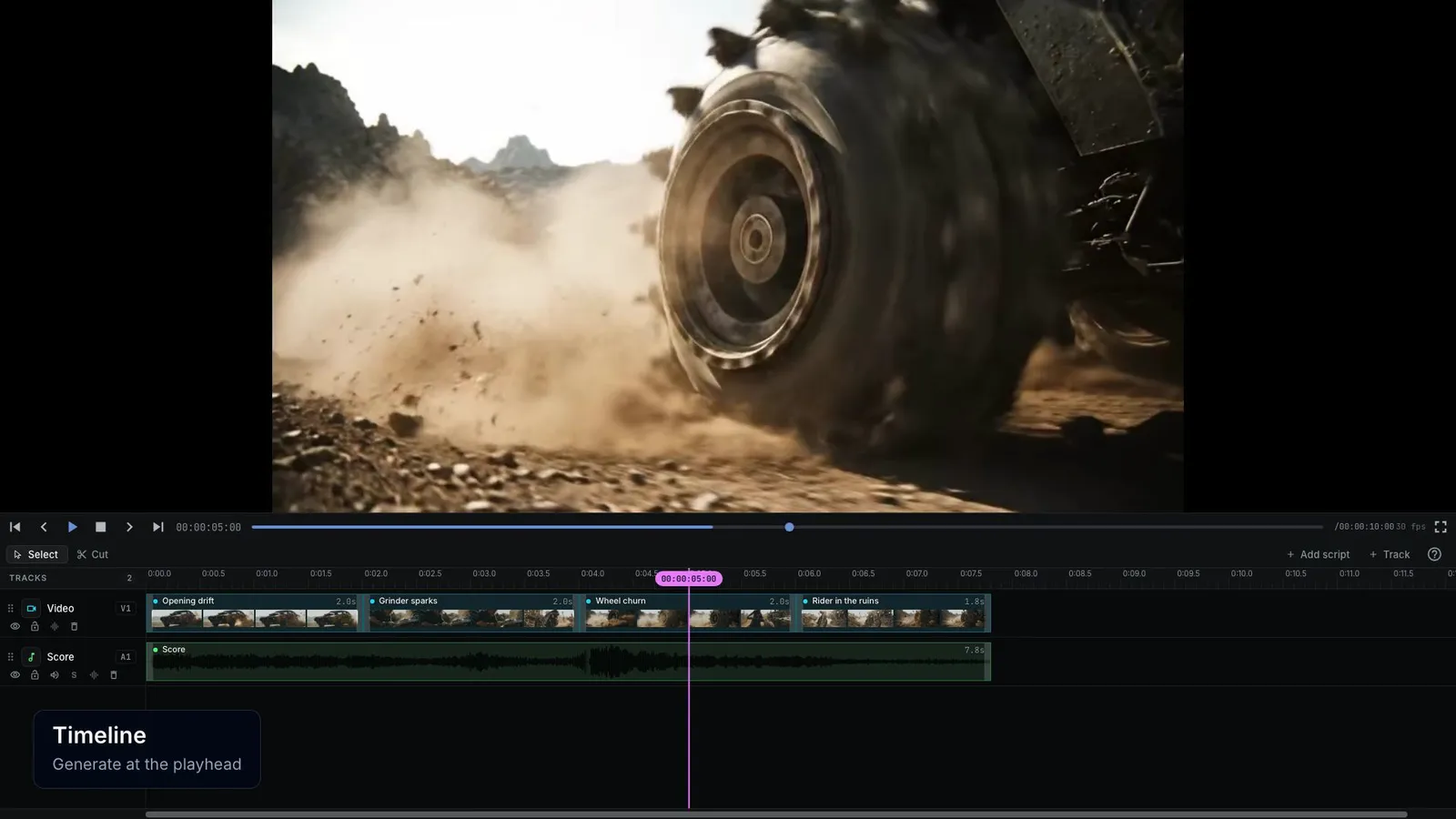Timeline editor