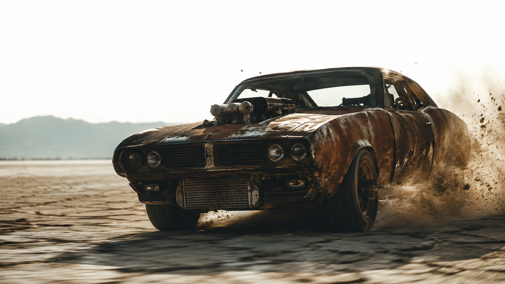 The getaway car breaks loose across the flats
